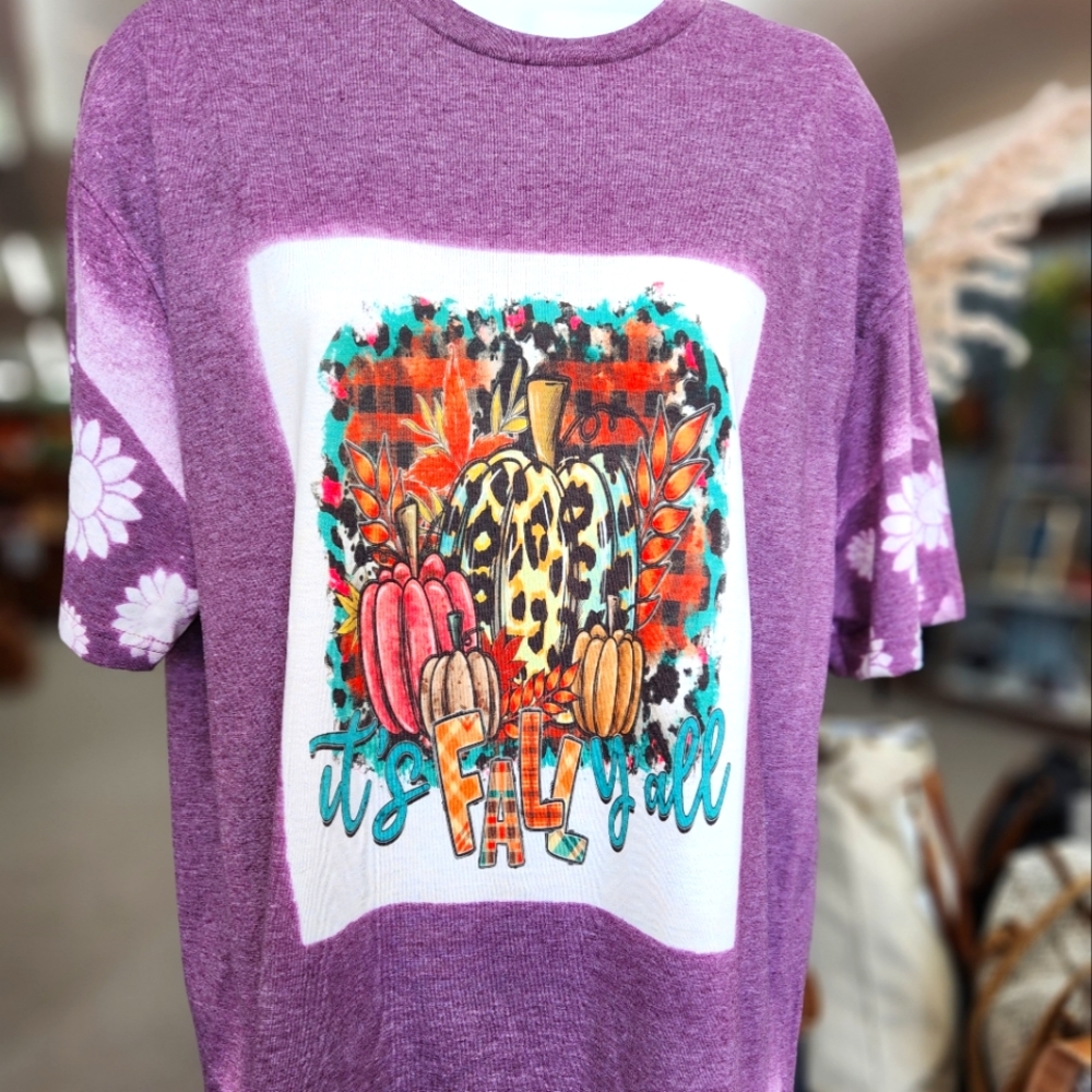 Fall 🌻🍁 Bleached shirts ITS FALL Y'ALL